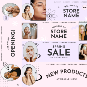 Copy of Blush Burst Etsy Store Front Banners (Editable & Stylish)